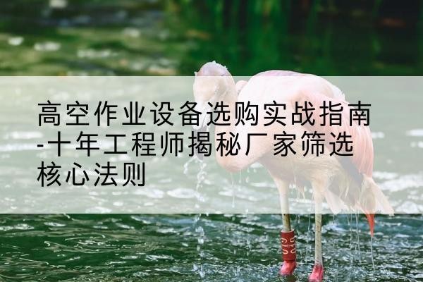 吴起剪叉式升降机厂家-高空作业设备选购实战指南-十年工程师揭秘厂家筛选核心法则