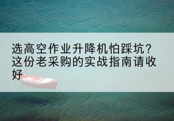 吴起高空作业升降机厂家推荐-选高空作业升降机怕踩坑？这份老采购的实战指南请收好